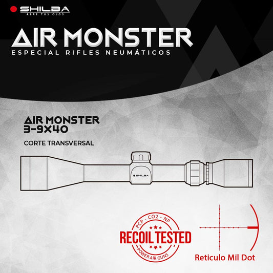 Mira Telescópica Air Monster 3-9x40 MIL DOT