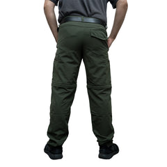 Pantalón Hombre Cargo Desmontable Secado Rapido Verde