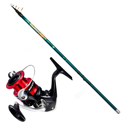 Combo Reel Sienna 4000 + Caña Tournament Telescopica 4.25mts PEJERREY